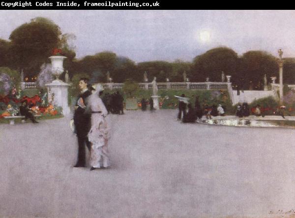 John Singer Sargent The Luxembourg Garden at Twilight